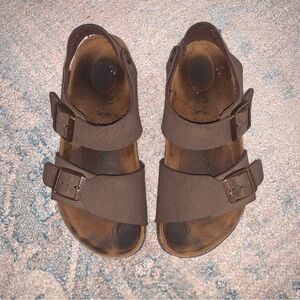 Birkenstock Kids Brown Double-Strap Sandals